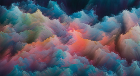 Abstract fractal. Fractal art background for creative design. Decoration for wallpaper, desktop, poster, cover booklet. Print for clothes, t-shirt. Creative illustration for designの素材