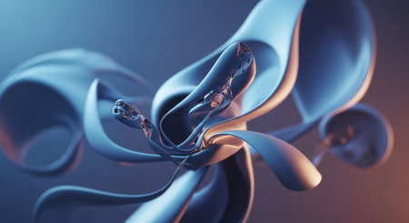 3d illustration of abstract geometric composition,digital artwork for creative graphic designの素材