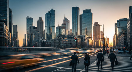 Shanghai Lujiazui Finance and Trade Zone of the modern cityの素材