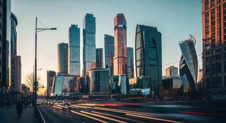 Shanghai Lujiazui Finance and Trade Zone of the modern cityの素材