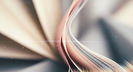 3d illustration of abstract background with blurred lines and bokehの素材