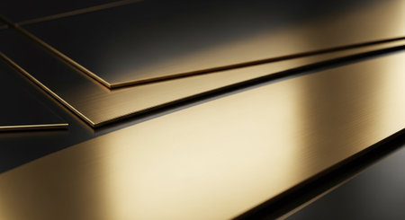 golden metallic background, 3d rendering, computer digital image.の素材