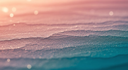 Abstract winter background with snowflakes and blurred bokeh lightsの素材