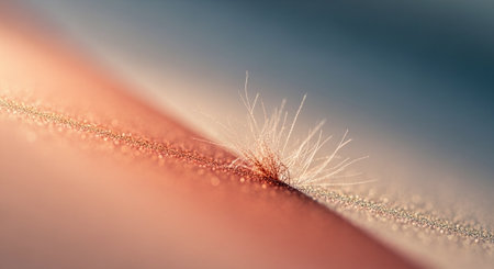 Macro shot of a feather with bokeh effect, shallow depth of fieldの素材