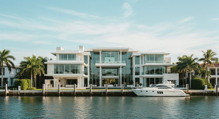 Luxury mansion in Miami Beach, Florida.の素材