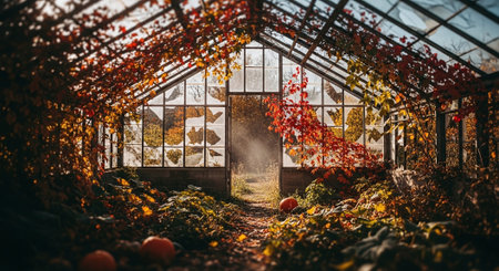 Autumn in the greenhouse. Autumn in the greenhouse. Autumn in the greenhouse.の素材