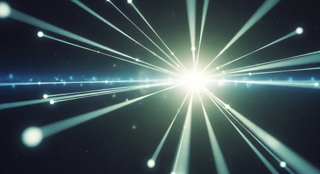 star with lens flare and bokeh effect made in 3d softwareの素材