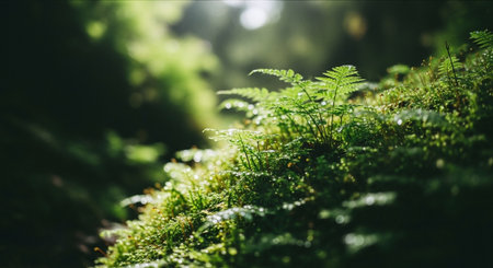 Ferns in the forest. Selective focus. Nature.の素材