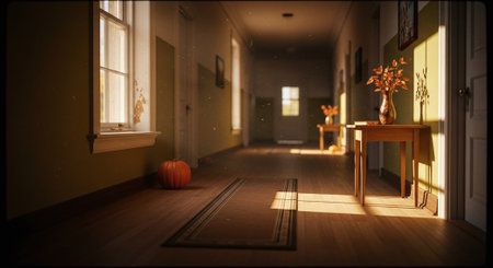Mysterious halloween background. 3d render illustration.の素材