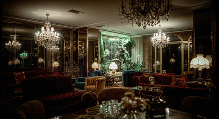 Luxury living room interior with luxury furniture and armchairs.の素材