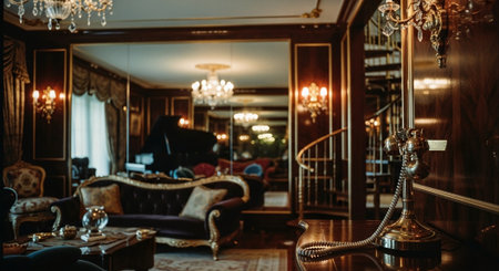 Luxury hotel lobby interior with luxury furniture. Luxury hotel lobby.の素材