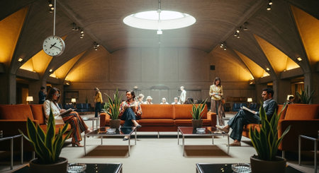 Group of business people discussing business plan  in the modern office.の素材