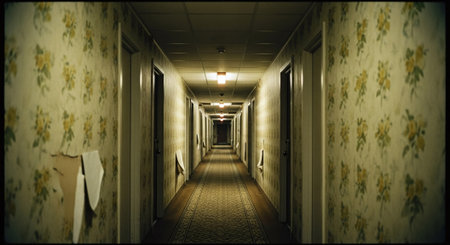 Interior of a corridor in a hospital. 3d rendering.の素材