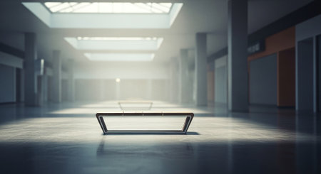 Empty room interior with furniture. Mock up, 3D Renderingの素材