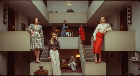 Models on the stairsの素材