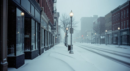 Stock image of a snowing winter at Boston, Massachusetts, USA\\r\\nの素材