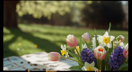 Tulips, hyacinths, daffodilsの素材