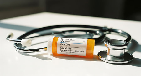 Coronavirus 2019-nCoV test with stethoscopeの素材