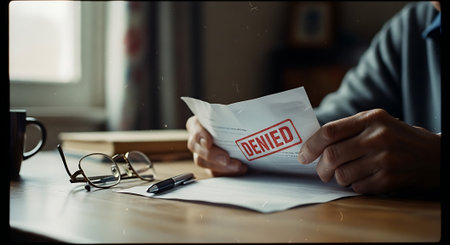Man reading a document with the word Needed written on it.の素材