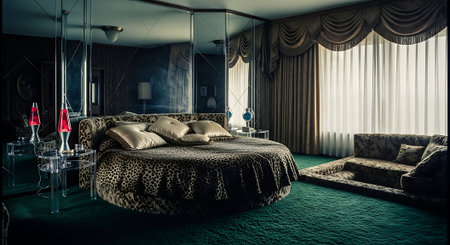 Interior of a hotel bedroom. 3d render, 3d illustrationの素材