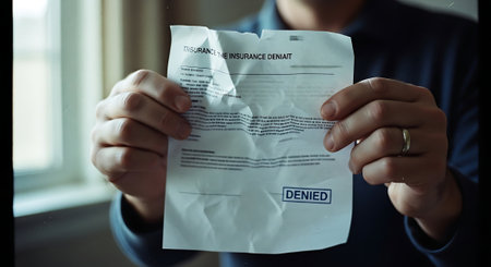 Close-up of a man's hands holding a piece of paper with a medical prescriptionの素材
