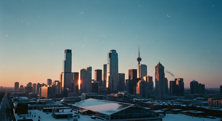 Night view of the city of shanghai in China. 3d renderingの素材