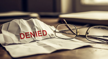 Deadline word on crumpled paper with glasses on wooden tableの素材