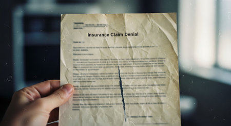 Close up of man's hand holding a piece of paper with a contractの素材