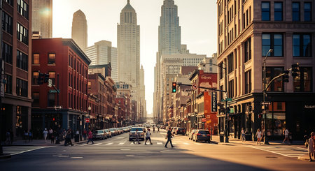 Streets of New York City.の素材