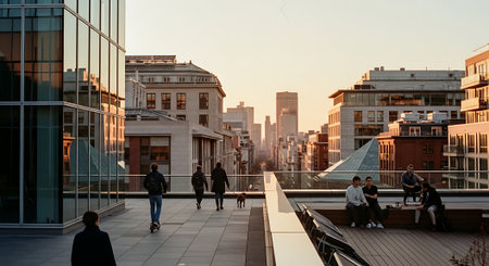 Canary Wharf business district. Canary Wharf is one of London's leading financial centre.の素材