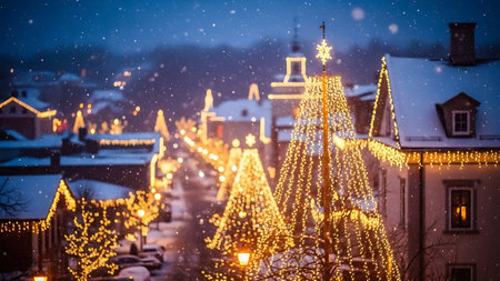 Christmas and New Year holidays illumination in Vilnius, Lithuania.の素材