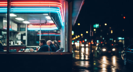 Blurred image of a bus in the city at night, blurred backgroundの素材