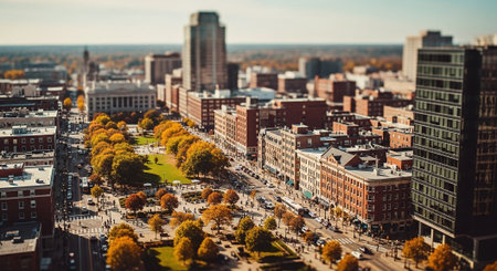 Aerial view of the city of Boston, Massachusetts, USA.の素材