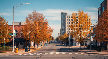 Portland downtown street view.の素材