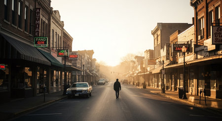 Man walking on the street in San Francisco, California, USA.の素材
