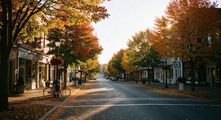 Autumn in the city of Gdansk, Poland. View from the street.の素材