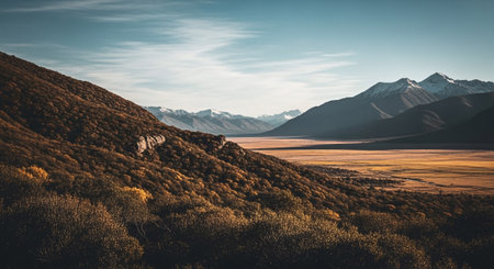 Panoramic view of Mount Cook National Park, New Zealand.の素材