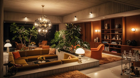 Interior of a living room in a modern style. 3d renderの素材