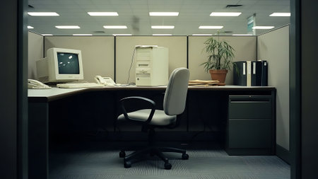 Interior of a modern office. 3d rendering. Computer generated image.の素材