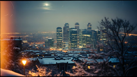 Aerial view of the city of Frankfurt am Main, Germany.の素材