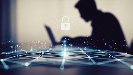 Cup of coffee on a bench in the city at night.の素材