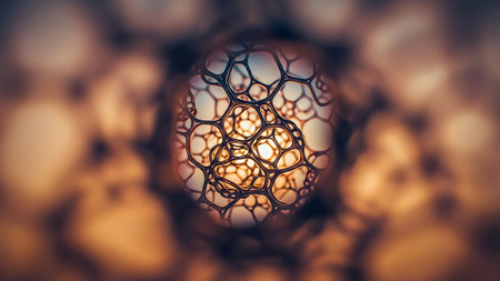 3d illustration of abstract geometric composition,digital art works. 3d renderingの素材