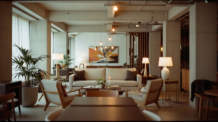 Luxury living room interior design. 3d rendering, 3d illustration.の素材