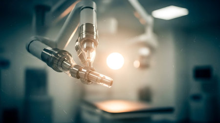 Operating room with surgery equipment. Modern operating room with surgery equipment.の素材