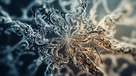 3d abstract computer generated fractal design.Fractal is never-ending pattern.Fractals are infinitely complex patterns that are self-similar across different scalesの素材