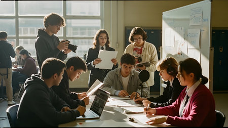 Group of business people working together in the office. Business concept.の素材