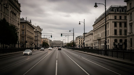 Street view of Vienna, Austria.の素材