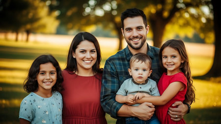 interior of modern living room with orange sofa and green armchairの素材