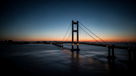 Golden Gate Bridge at sunset, San Francisco, California, USA.の素材