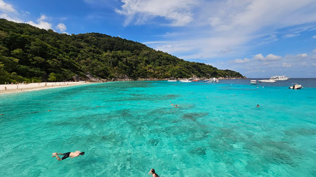 Tropical beach at Similan Islands, Thailandの写真素材